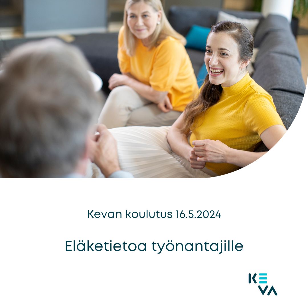 Tervetuloa Eläketietoa työnantajille -koulutukseemme 16.5.2024 klo 10-12 kuulemaan ajankohtaista tietoa eläketurvasta ja eri eläke-etuuksien määräytymisestä. keva.fi/tapahtuma/keva… #työeläke #eläketurva