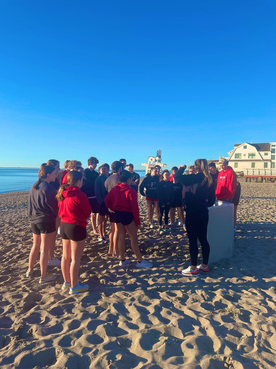Beautiful Beach Morning Workout with @Stags_SwimDive 

How lucky we are to have this in our backyard at @FairfieldU