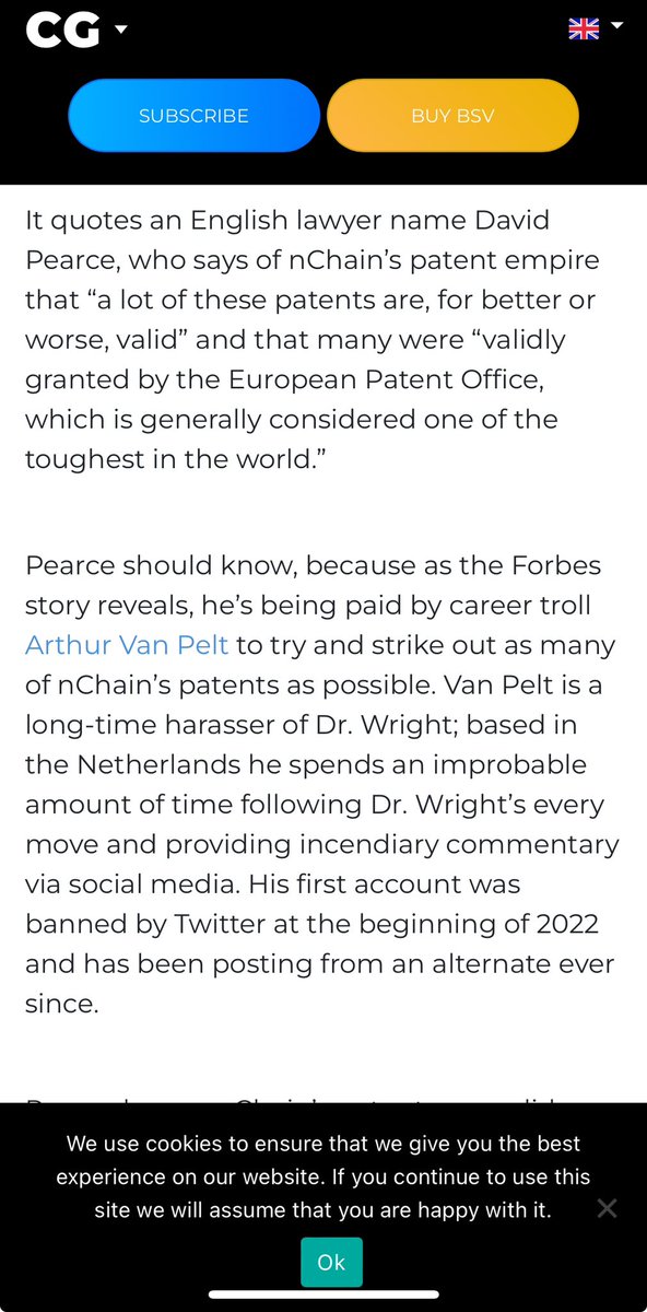 @Arthur_van_Pelt @agerhanssen @CalvinAyre @TurkeyChop @Dr_CSWright Here you go @Arthur_van_Pelt , the list of potentially defamatory articles about you on Coingeek:

google.com/search?q=arthu…

How can this article not be defaming you?

coingeek.com/forbes-reveals…

Seems like a letter written from a UK lawyer could start the investigation from