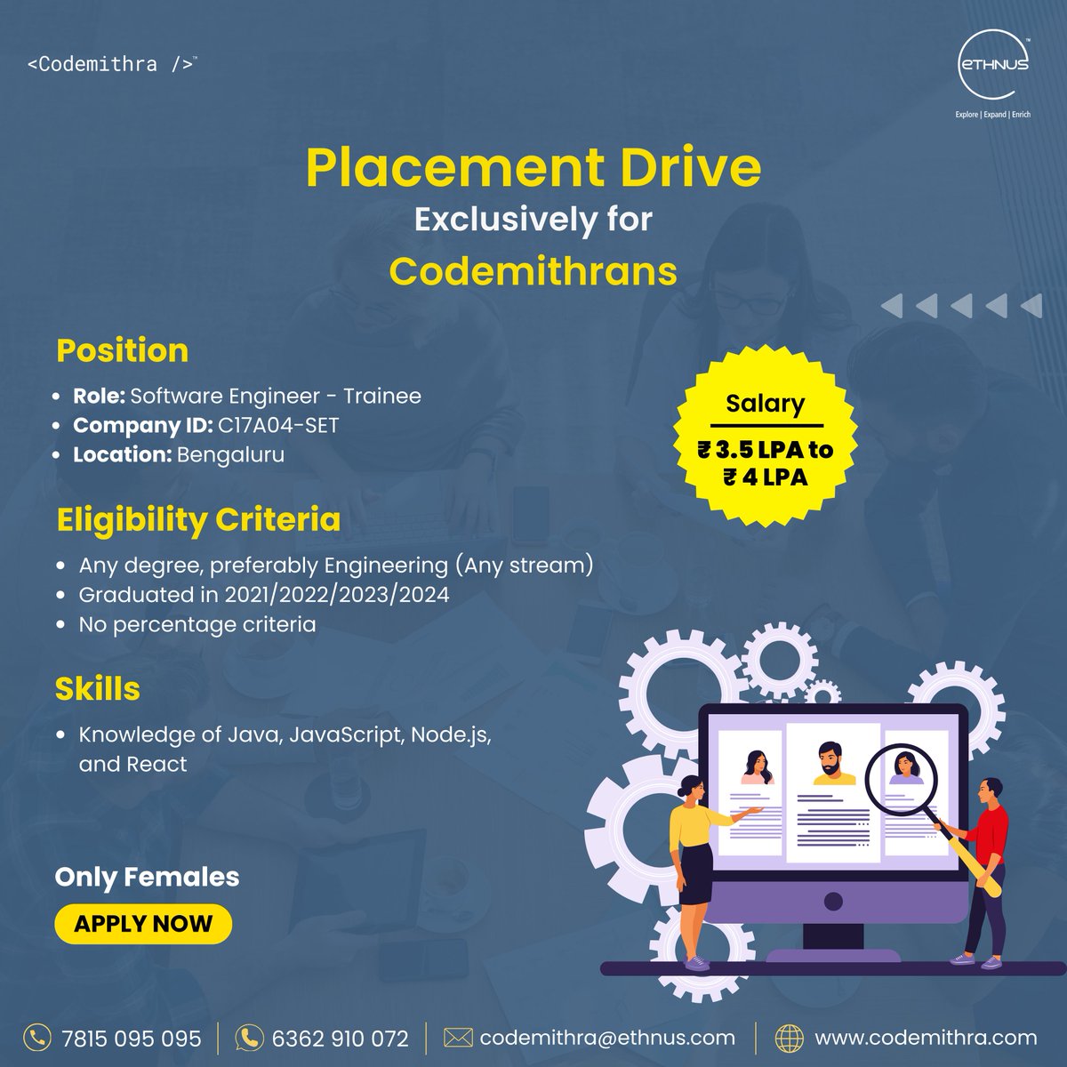 Build a career of your choice in emerging technology.

Visit: codemithra.com/mern-stack/

#PlacementDrive #joboffer #career #tech #jobseekers #technology #job #jobhunt #jobhiring #jobalert #jobforyou #jobhunting #opportunity #skills #training #placements #developer #cybersecurity