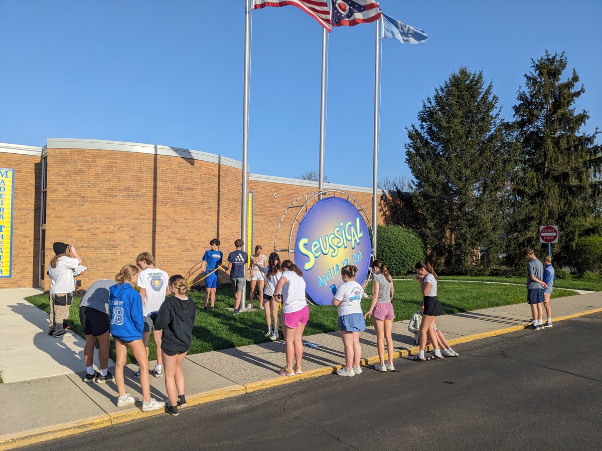 MrWagnerMHS's tweet photo. Honors Alg 2 had some fun outside yesterday using #trigonometry to find the heights of objects.
@ChrisStew17.  I am a little concerned with the range of the your field goal posts #gomadeira
@MadeiraHSPrin
@g_bloomstrom https://t.co/wopDbpHUGf