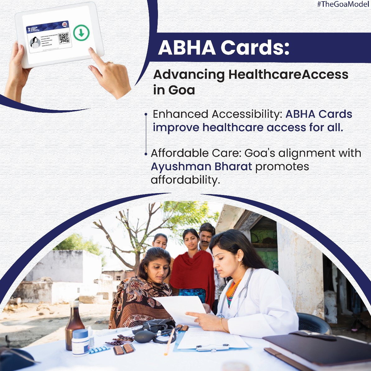 Advancing healthcare access in Goa with ABHA Cards! Improving affordability and aligning with Ayushman Bharat for better public health. #ABHACards #TheGoaModel
#HealthcareAccess #ABHACards #AyushmanBharat #PublicHealth #HealthcareInitiative #HealthcareSupport #HealthcareScheme