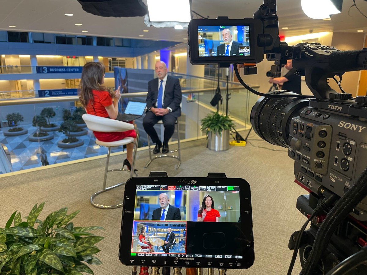 Kicking off a busy week in DC, Governor @makhloufgabs spoke with @cnbcKaren for @SquawkBoxEurope about the Euro area outlook, staying data-dependent, the labour market and the Irish economy.