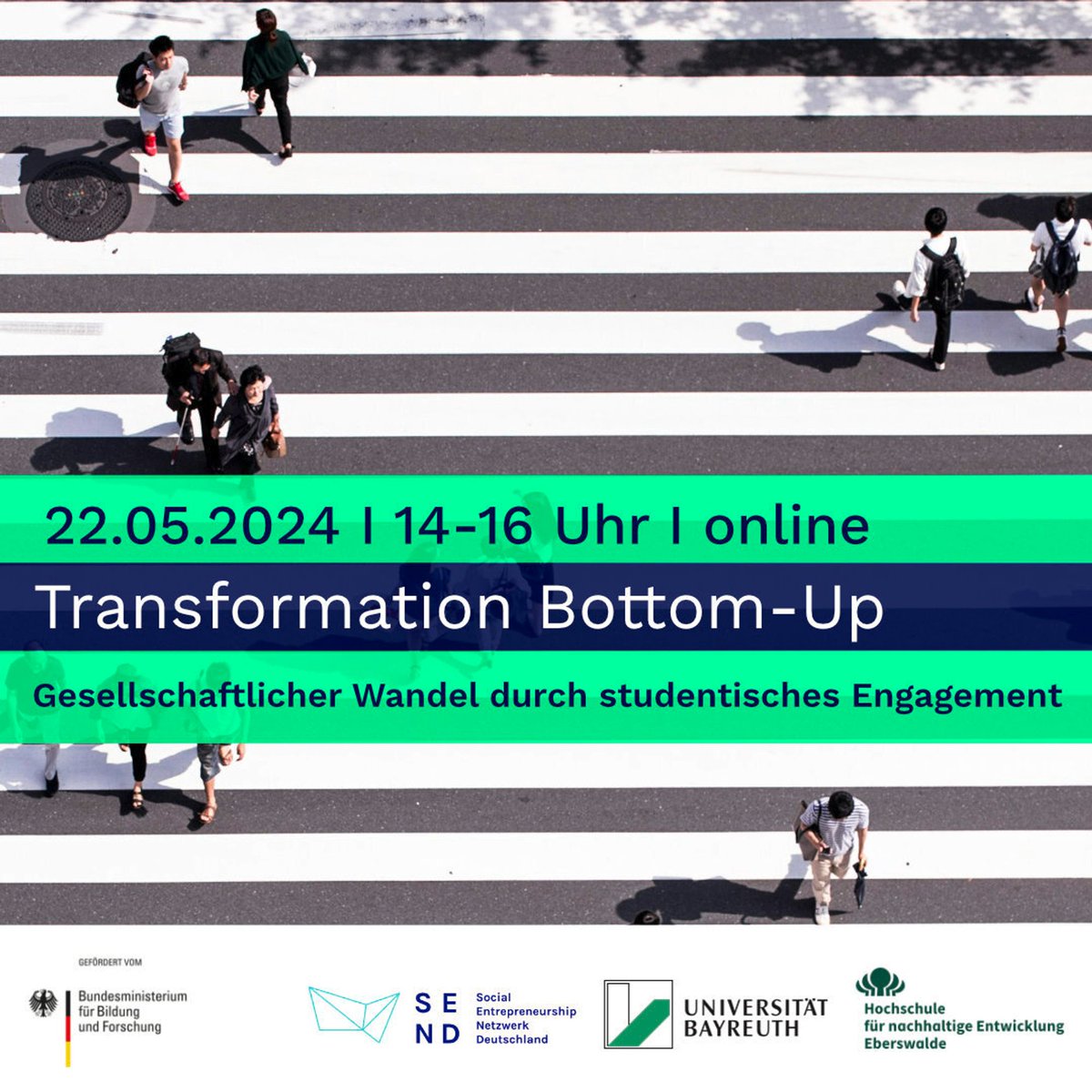 📣 Transformation Bottom-Up: Gesellschaftlicher Wandel durch studentisches Engagement! Seid dabei! Der Schwerpunkt liegt auf den Themen #SozialeInnovationen &amp; #SocialEntrepreneurship.

🔗 Weitere Informationen &amp; Anmeldung:

eventbrite.de/e/883315238657