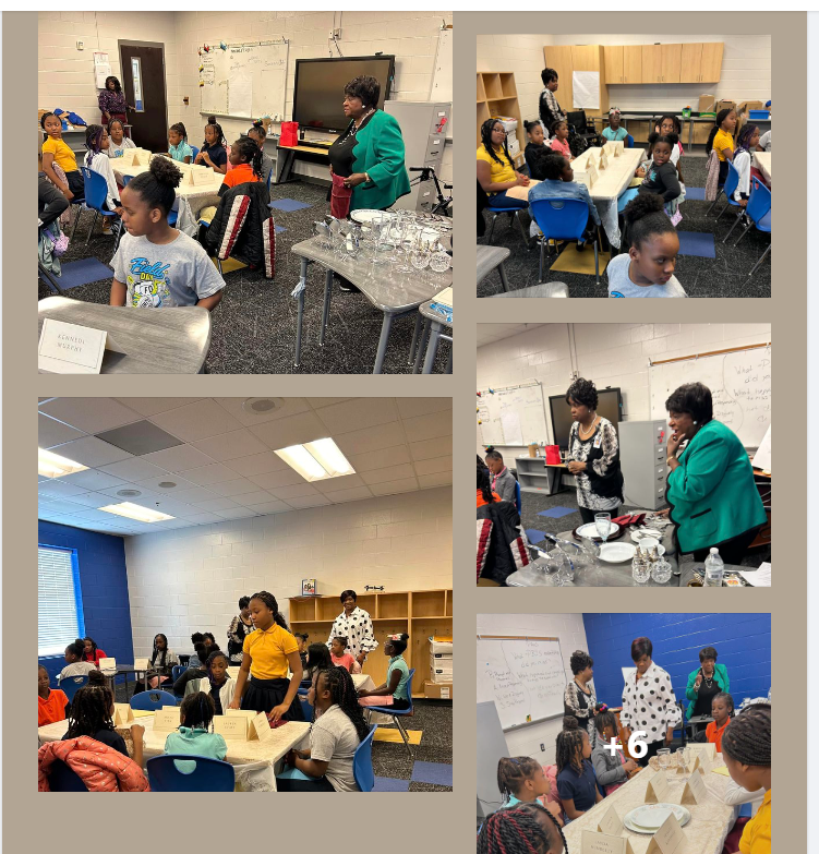 Our Girls and Pearls group had the pleasure of a table etiquette workshop with Mrs. Trelley Williams of Macon Georgia Chapter of the Links, Incorporated. Lady Wildcats learned about place settings and how to use the correct silverware with each dish. 
 #Built4Bibb #showup #ipye