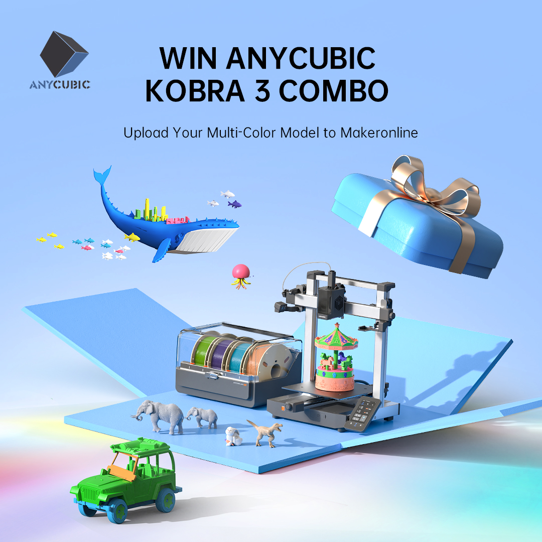 Color our world!  WIN BIG with ANYCUBIC! Dive into our $15,000 prize pool and win the Vibrant Multi-color 3D Printer Anycubic Kobra 3 Combo!
🎨 Upload Dates: April 16-21, 2024
🏆 Prizes: 3 winners get a Kobra 3 Combo
🌐Multi-Color Model Upload here: bit.ly/4aUeQA6