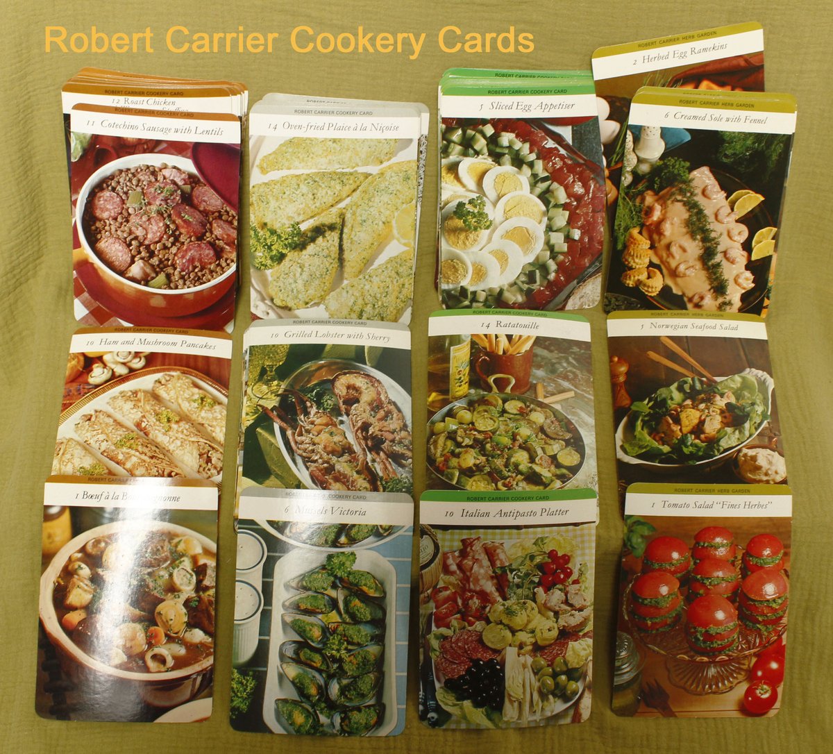 Tread_Softly_2's tweet photo. Vintage Cookery Cards - Robert Carrier, Paul Hamlyn, Delicious Meals Made Easy.
https://t.co/QprjOMzDyS

#VintageCollectibles #cooking #recipes #vintagelove #foodlovers https://t.co/Hr8jHBHHBP