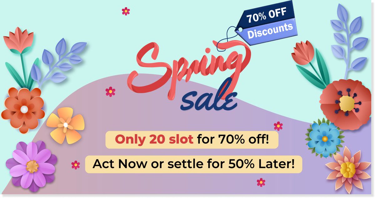 🌸 Spring Sale Alert! 🌸 #migrateshop offers a huge sale with 70% OFF on all our #marketplace #scripts and WordPress themes for the first 20 slots! 

Act fast to secure this deal by entering coupon code 'SPRING70' 
Grab Here: migrateshop.com! 🎉 Don't miss out! #business