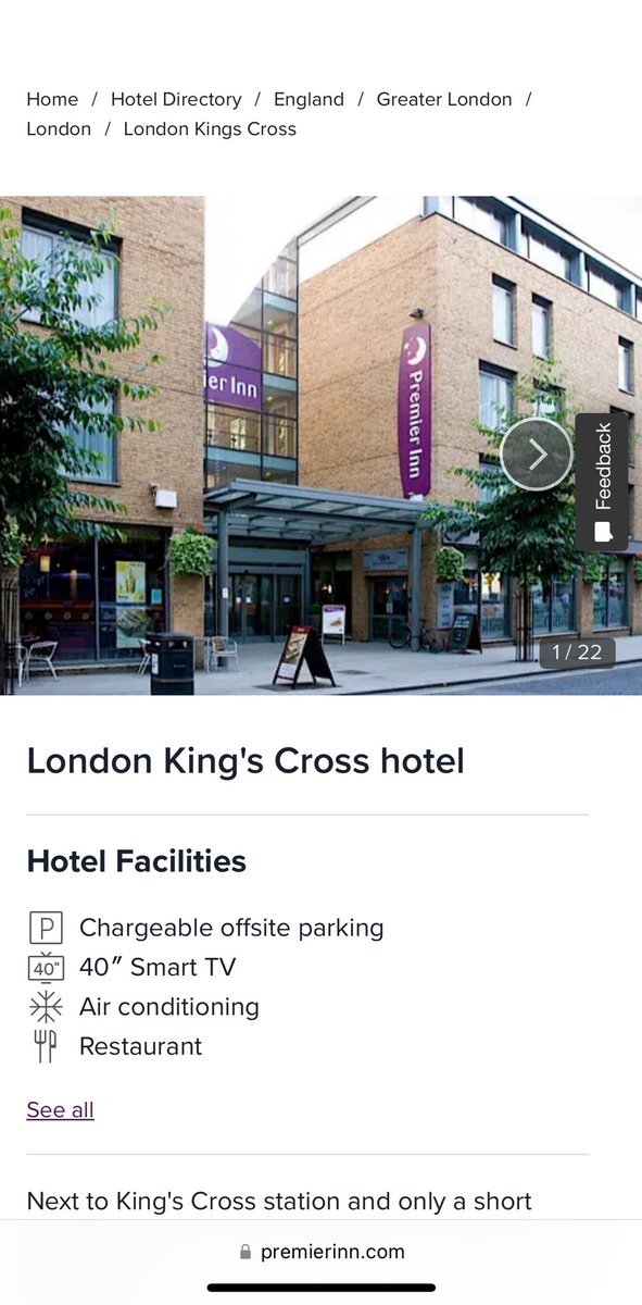 Just had a disappointing phone call trying to book a premier in at Kings Cross with accessible room and although they have a picture of a wet room on the website they assure me that this particular one at Kings Cross only offered baths #DontWantOurCash @premierinn
