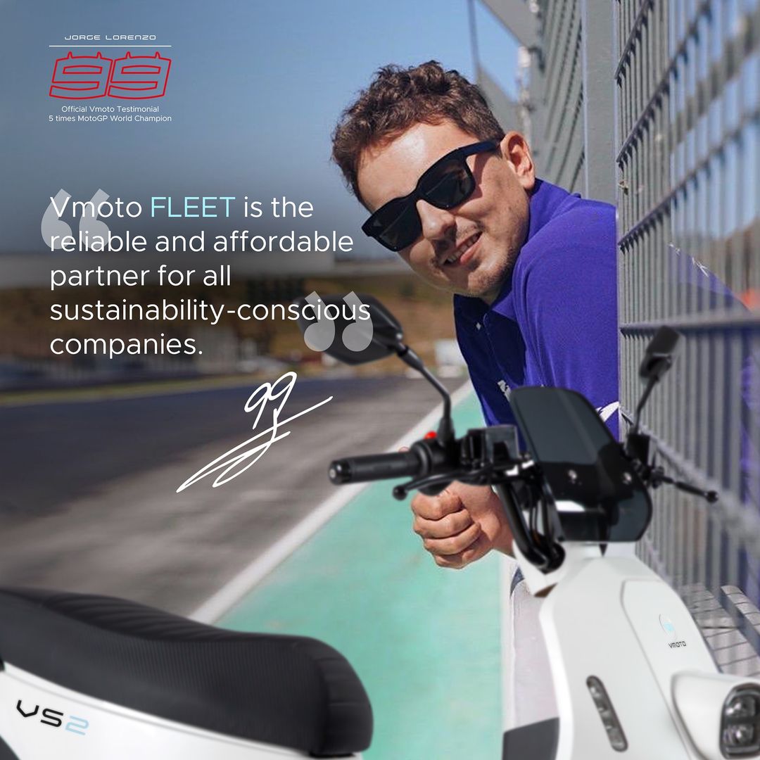 Just like Jorge Lorenzo embodies tenacity, endurance and performance, Vmoto’s Fleet range is meticulously crafted to serve as the ultimate solution for businesses.

#Vmoto #VmotoFleet #UrbanMobility #ElectricMobility #JL99 #FleetManagement