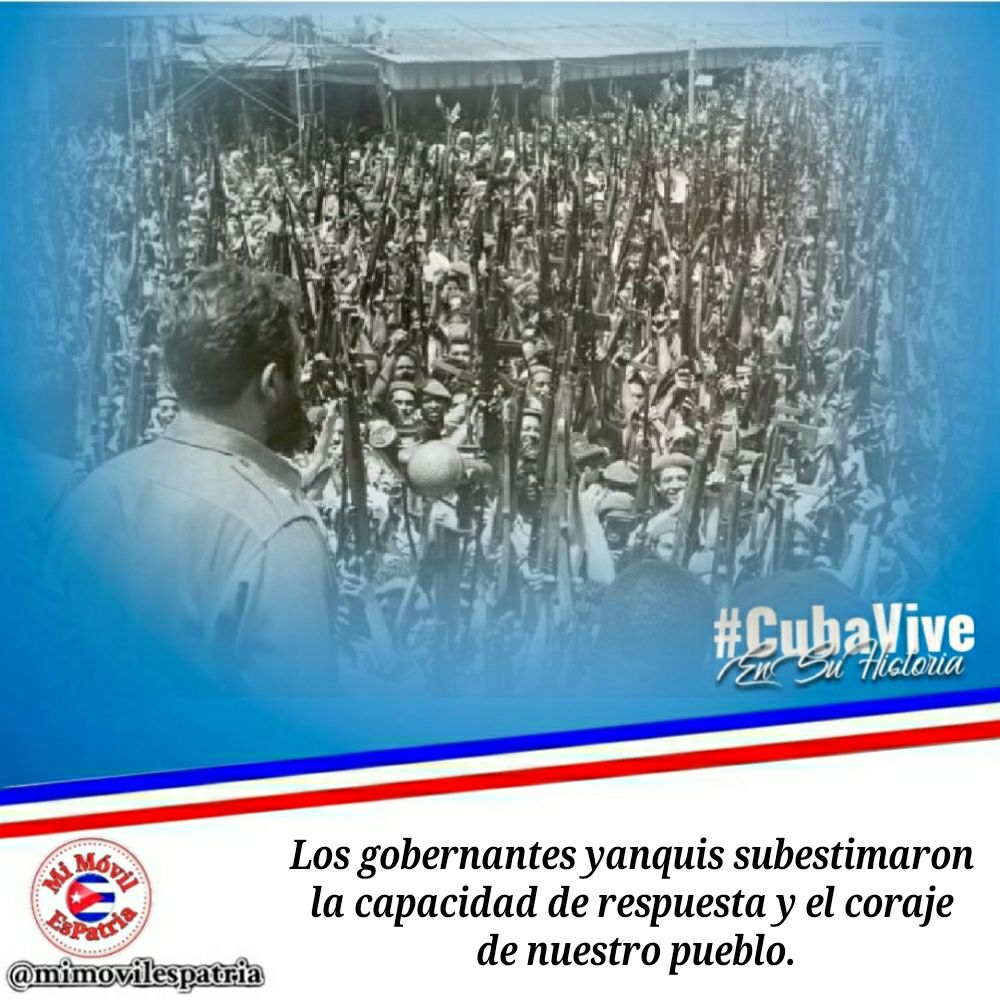 🇨🇺 #16DeAbril fecha de hombres y mujeres que en 1961 en el #GironDeVictorias demostraron la disposición del pueblo de luchar y vencer.
 
#CubaViveEnSuHistoria