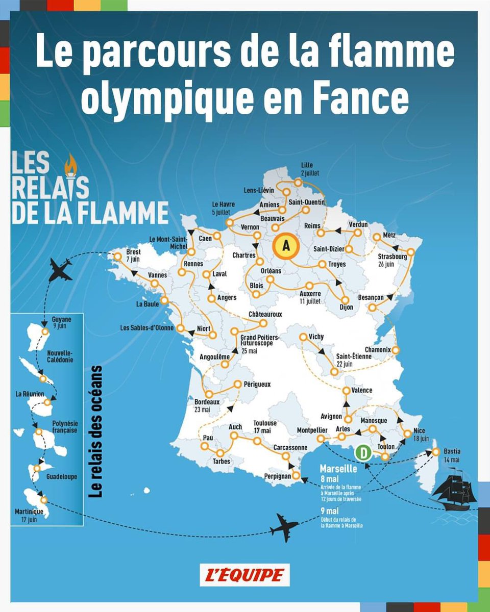 Le relais de la flamme olympique passera par le @Dep_74 le dimanche 23 juin, journée mondiale olympique et paralympique 👍 #JO2024 @Paris2024