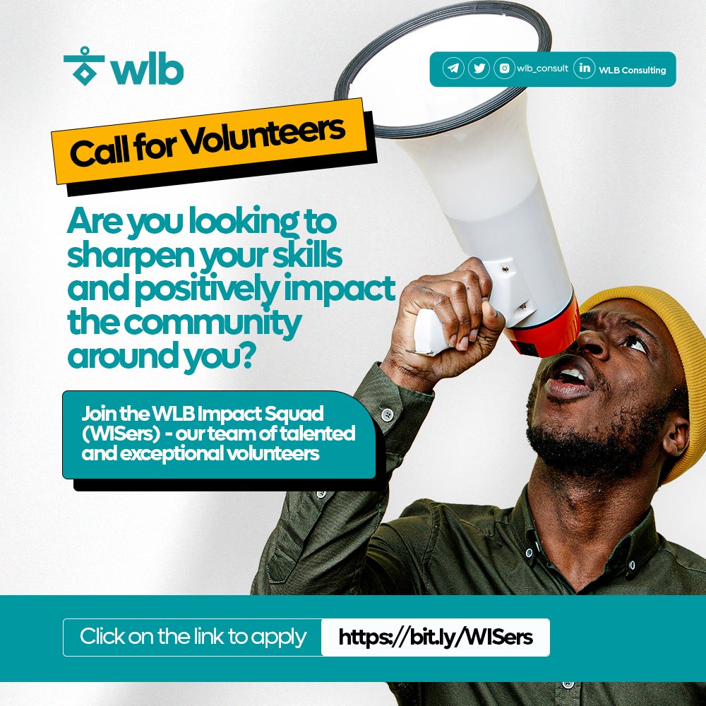 Our Volunteering Cohort 03 is now Open for Applications!!📣 We are seeking dedicated individuals to join the WLB Impact Squad (WISers) to upskill and drive positive change across board. Follow the link below for details 👇 bit.ly/WISers