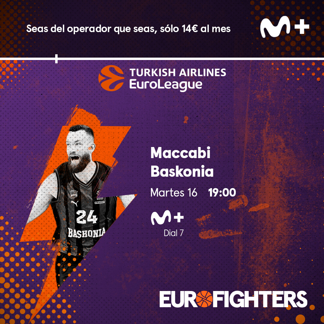 🔌 Modo Play-In activado. #Eurofighters 🏀 Maccabi ⚔️ @Baskonia ➡️ movistarplus.es