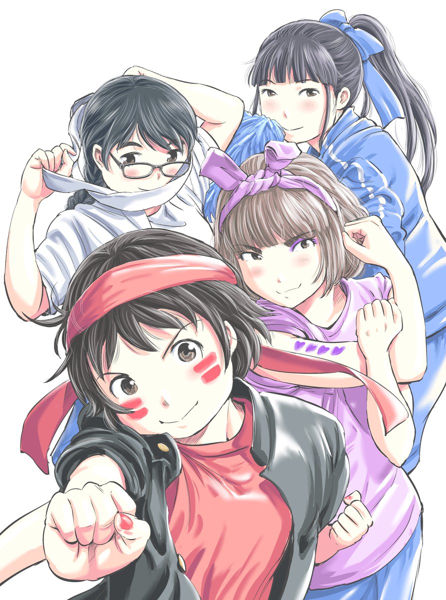 「22話、体育祭回のカラー。体育祭も、文化祭も、海も、必ず柔道部の物語が進行する様」|村岡ユウ（もういっぽん！マンガクロス4/6）のイラスト