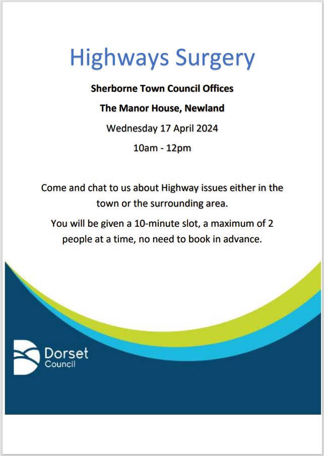 ‼️Update 15/04/24 - due to unforeseen circumstances tomorrow's highways surgery has had to be cancelled. The next surgery will take place on 12 June. #Sherborne #LoveSherborne