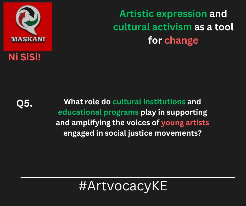 What role do cultural institutions and educational programs play in supporting and amplifying the voices of young  artists engaged in social justice movements?#ArtvocacyKe