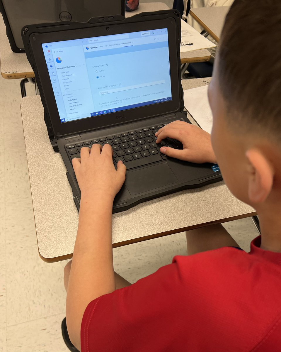 erinjurisich's tweet image. Love the on-going progress monitoring in this 6th grade @SBMSPIRATES class! Worked w/ the Ts to make a digital data tracker using a #MicrosoftForm created from an @msexcel sheet &amp;amp; added as an easy access tab in their Class @MicrosoftTeams so Ss can reflect on their learning!