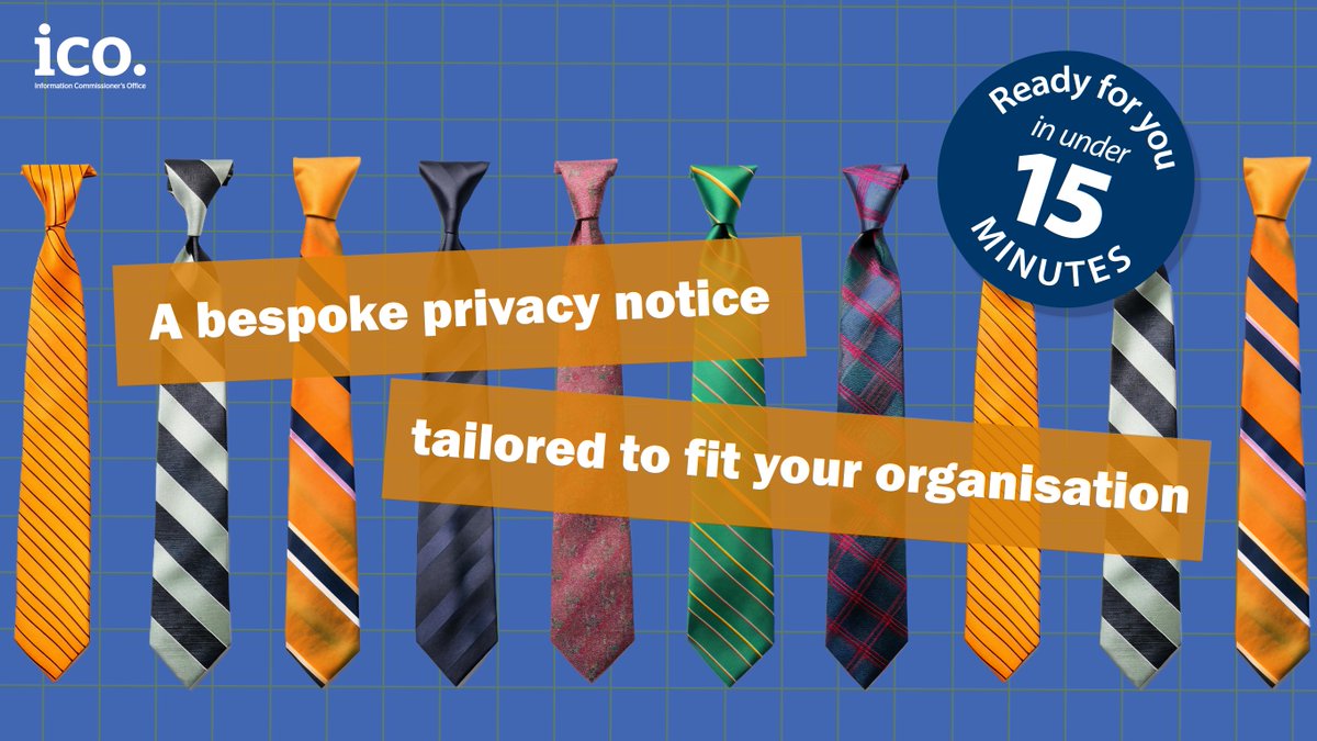 🆕 As a small organisation you need a privacy notice to let people know how you handle their information. Use our new privacy notice generator to create yours in just 10 to 15 minutes! Then, tell us what you think: ico.org.uk/for-organisati… #HereToHelpSMEs