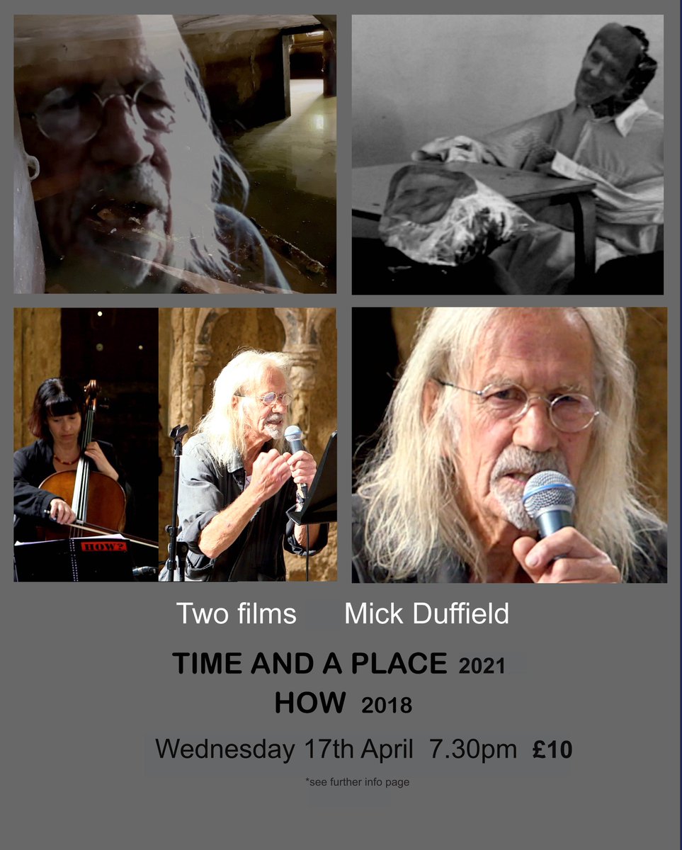 crAsswords's tweet photo. Wednesday, 17 April 7:30 pm
Mick Duffield &amp; Penny Rimbaud
Screenings of films by Mick Duffield and Penny Rimbaud, with a live Q&amp;A with Mick and Penny

Tickets https://t.co/AgWYXmK0fM https://t.co/SGvO4FtKC6