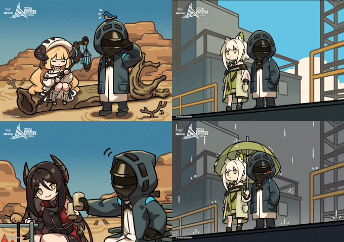 Drew some commemorative Polaroid pics for the Arknights 2024 Ambience Synesthesia web game(part.1)#明日方舟 #Arknights #アークナイツ #音律聯覚 