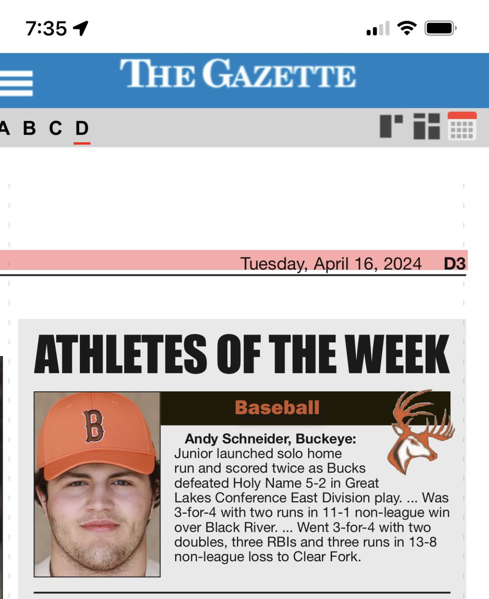 Buckeye HS Bucks Baseball (@bucksbuckeye) on Twitter photo Congratulations <a href="/AndySchneider41/">Andy Schneider</a> . The work you put in is paying off. Keep grinding. #buckeyebaseball #wewantitall #athleteoftheweek Congratulations <a href="/AndySchneider41/">Andy Schneider</a> . The work you put in is paying off. Keep grinding. #buckeyebaseball #wewantitall #athleteoftheweek