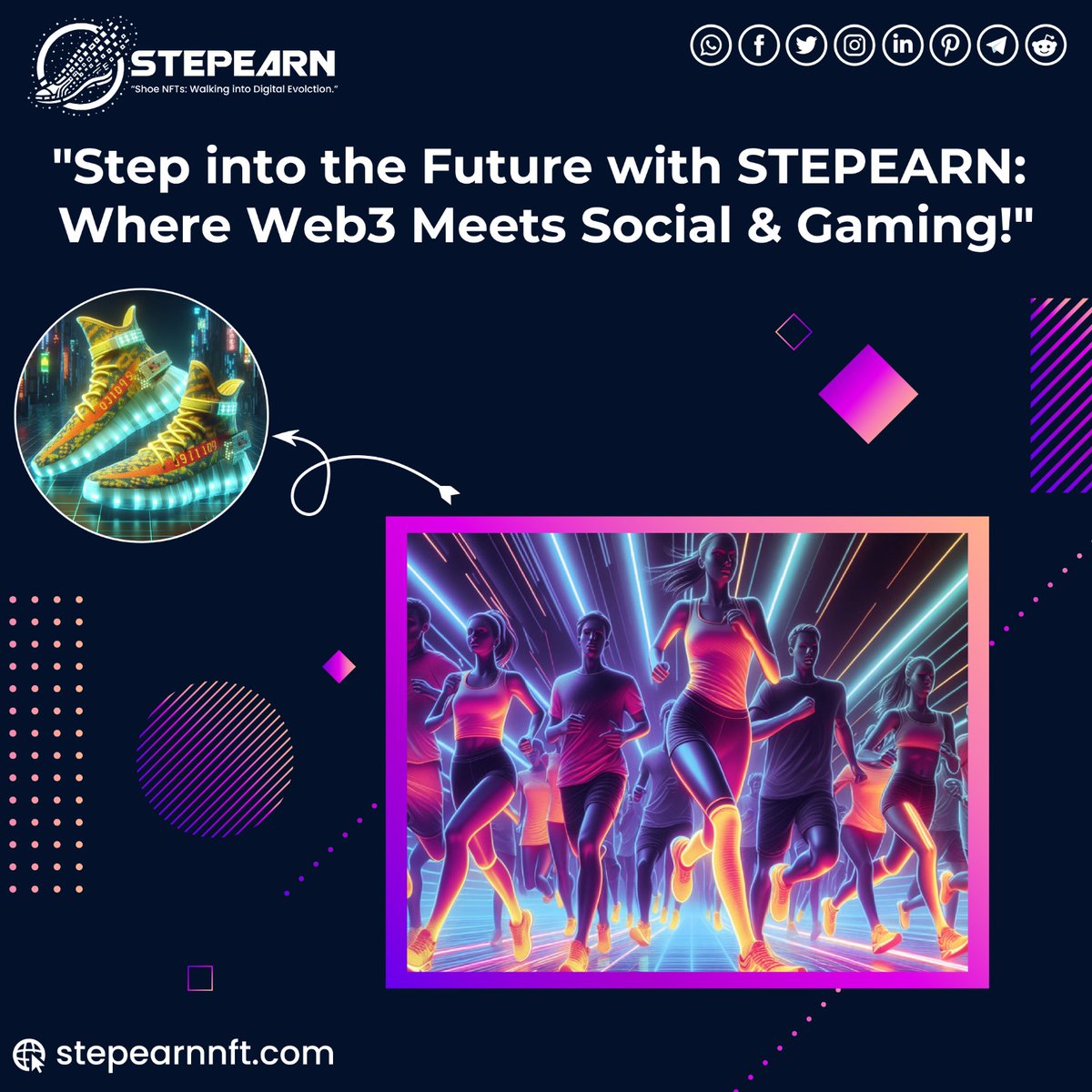 'Step into the Future with Stepearn: Where Web3 Meets Social & Gaming! 🚀🎮 #StepearnFuture #Web3Revolution'