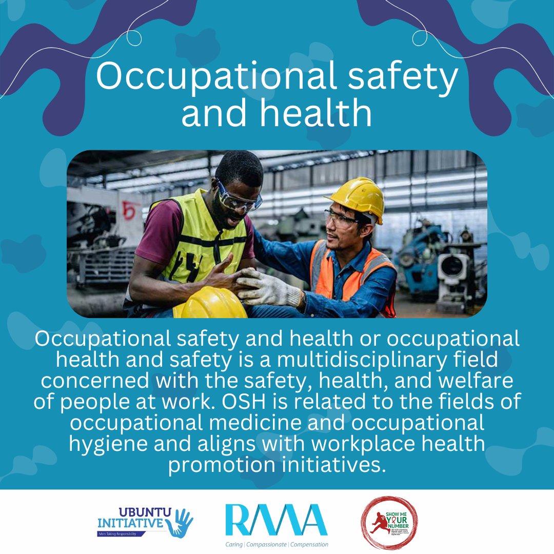 UbuntuInitiativ's tweet photo. What is Occupational Safety and Health (OSH)?
#ubuntuinitiative #smyn #malecircumcision #menshealthtip @RMAssurance @ShoMeYourNumber https://t.co/QCqTru6EHd
