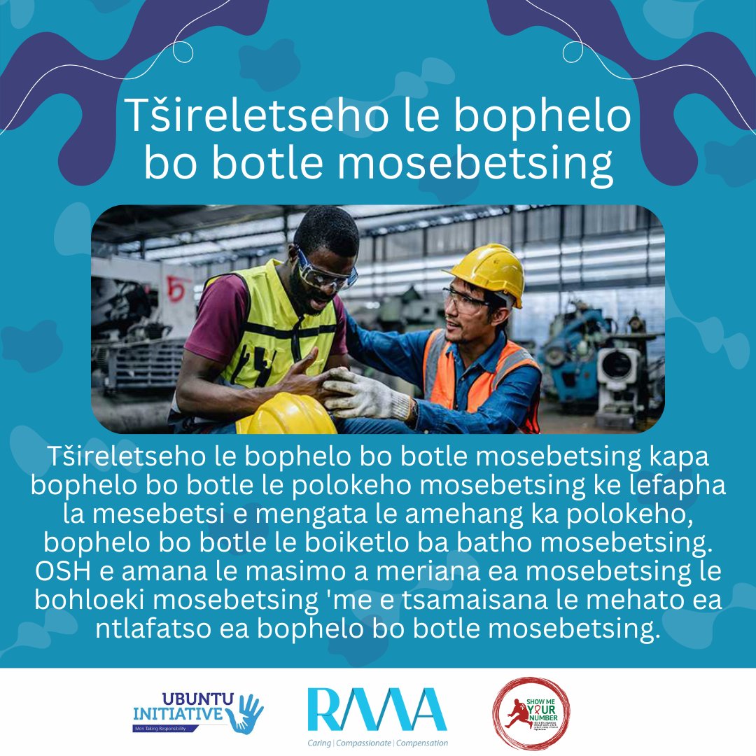 UbuntuInitiativ's tweet photo. What is Occupational Safety and Health (OSH)?
#ubuntuinitiative #smyn #malecircumcision #menshealthtip @RMAssurance @ShoMeYourNumber https://t.co/QCqTru6EHd