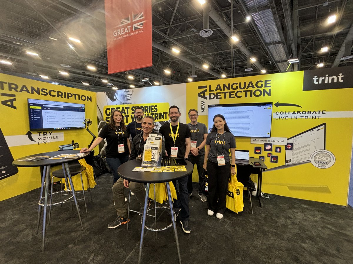 It’s day three at @NABShow. We have another action-packed day ahead. Swing by our booth W2443 and meet the amazing team driving Trint's innovation. #TrintAtNAB #NAB2024