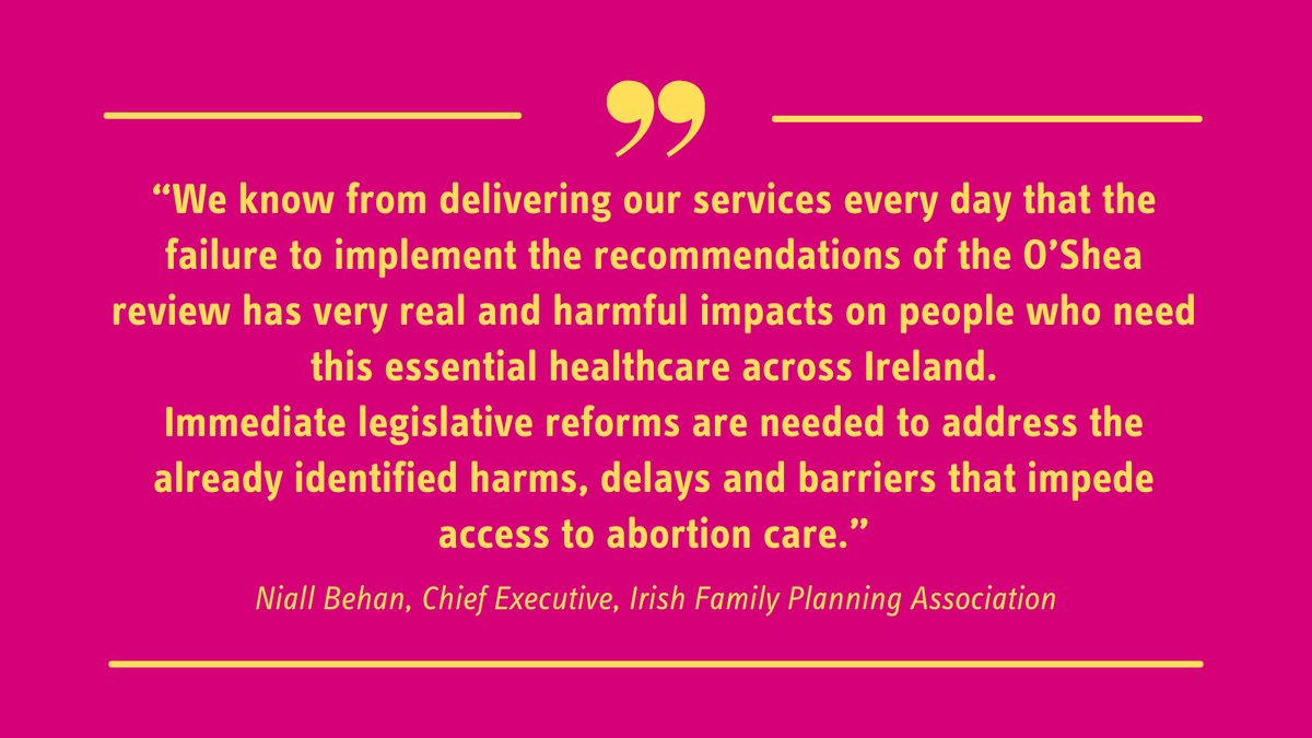 IFPA CEO: #RTEInvestigates has shone a light on the harsh reality of the exclusionary & restrictive provisions in the law. It is unacceptable that a year after the #AbortionReview publication, no legislative reforms have come before the Oireachtas. More➡️ifpa.ie/irelands-abort…