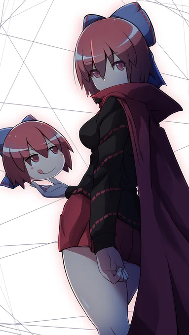 #太もも晒すとフォロワー増えるって聞いたんですがまじか～・・・ならやるしか。#東方Project #赤蛮奇 