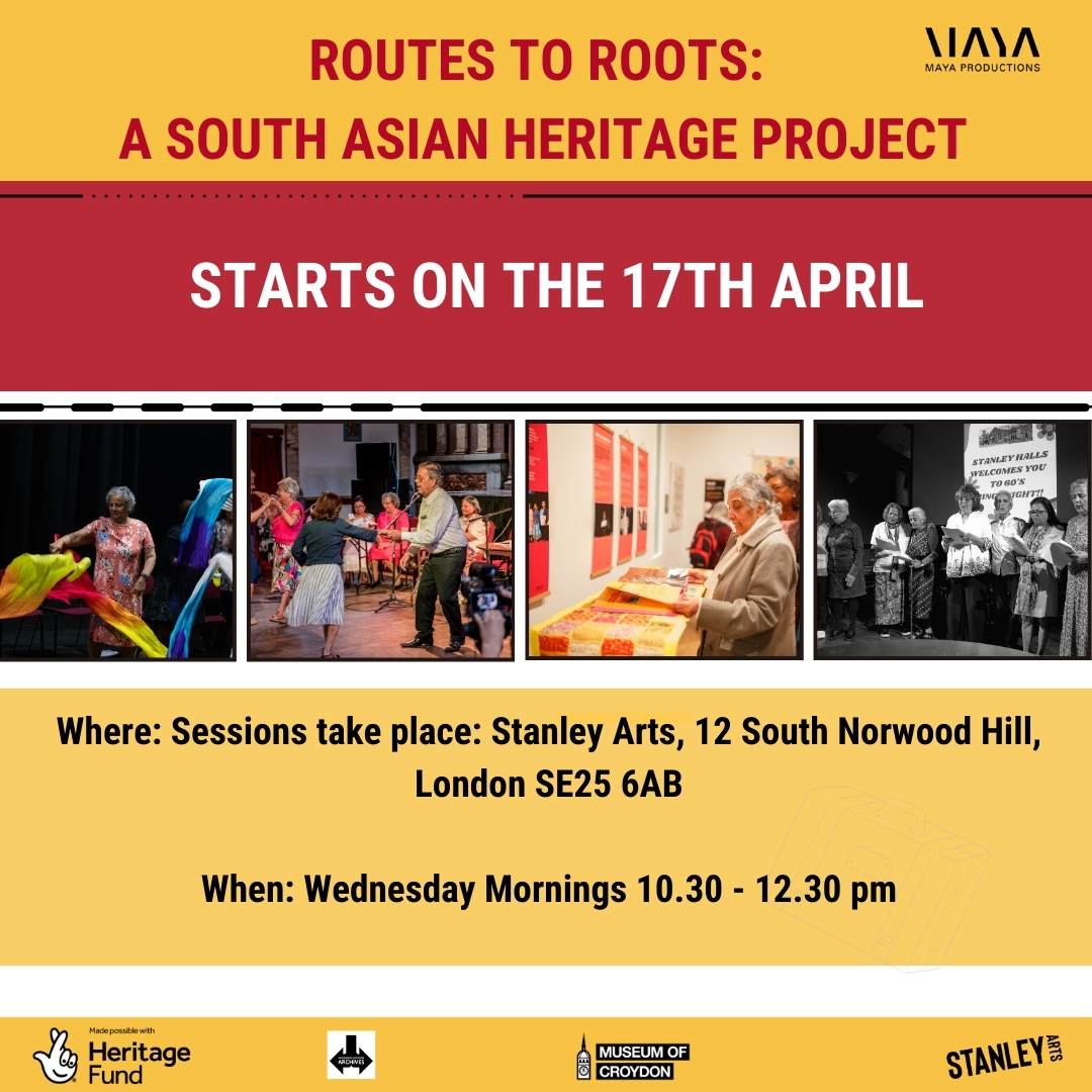 Calling all Anglo-Indian & South Asian residents of Croydon! Take part in free, interactive creative workshops & learn new skills. 🎭 📍@Stanley_Arts 📆 Wednesdays (tomorrow) ⏰ 10:30-12:30 Register your interest ⤵️ 🔗 forms.gle/BMafRCjuMPHje8…