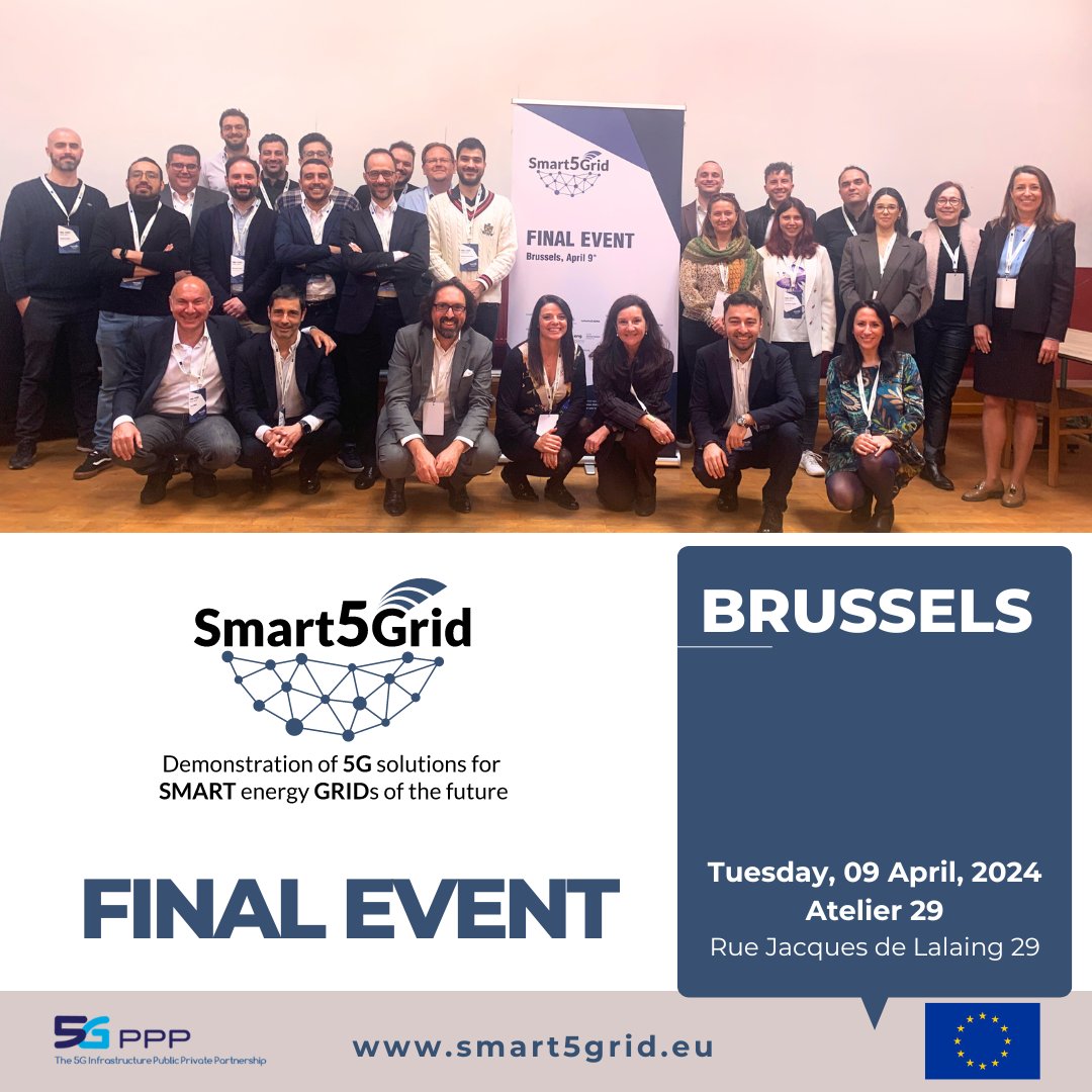 #LearnaboutSmart5Grid:The Smart5Grid project has successfully concluded, marked by an enthusiastic Final Event in Brussels! We deeply appreciate the participation and contributions of all the attendees and the external guests.
@6G_SNS @CORDIS_EU @hipeac