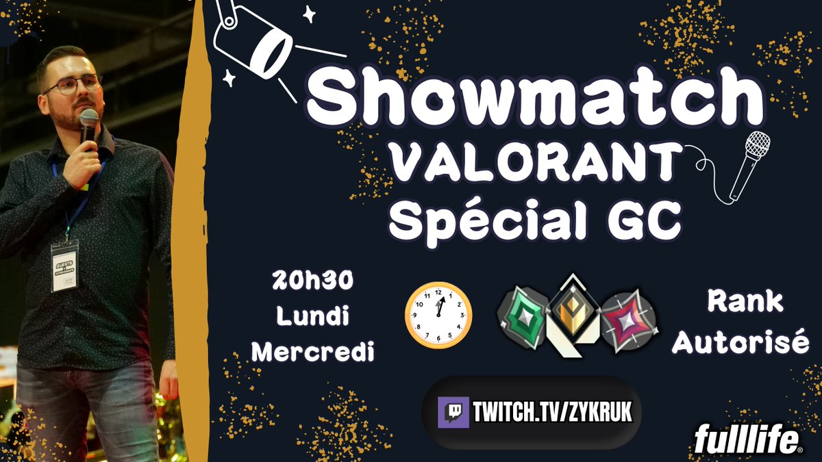 ZykRuk's tweet photo. Annonce pour les Joueuses #GC sur #Valorant 👀
Suite a vos demandes j'organise des #showmatchs castés sur ma chaine twitch afin de mettre les profils féminins en avant 😁👌🏻
Que vous soyez #LFT, en team ou débutante dans la compétition c'est LE moment de montrer votre level 😎 https://t.co/gtwhiUSuHR