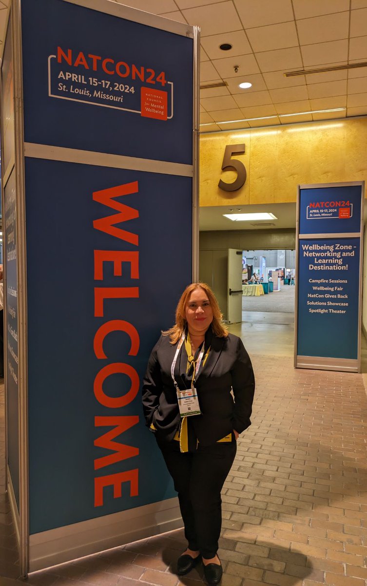 Adilen Cruz, Thriving Mind's Vice President of Behavioral Health Services, is in St. Louis this week attending NatCon24, the National Council on Mental Wellbeing's annual conference.