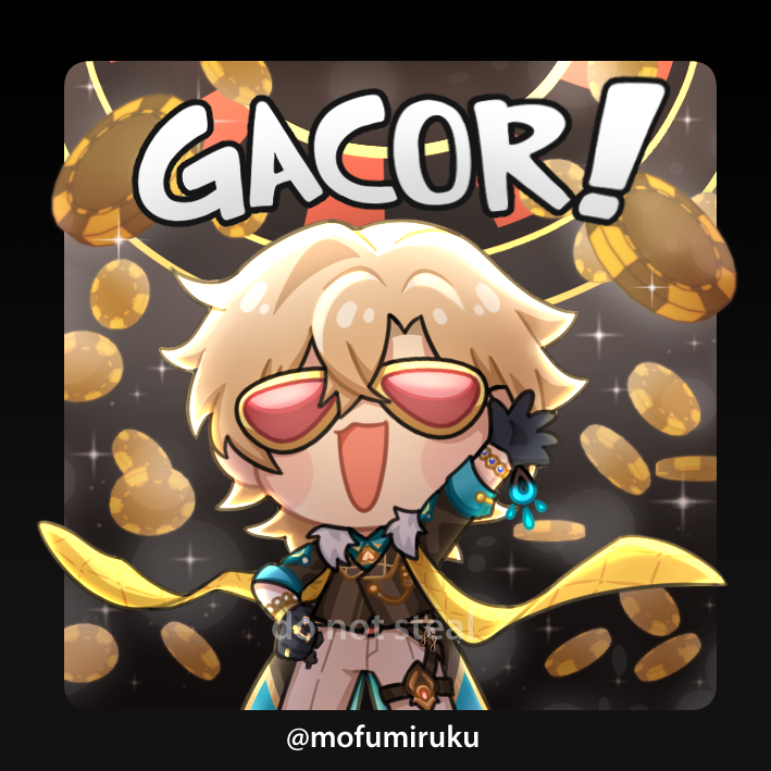 Aventurine wishes you BEST OF LUCK for your GACHA~ GACORRRR!!! 🎲👆 (I'm also selling this sticker in CF18) #Aventurine #HonkaiStarRail