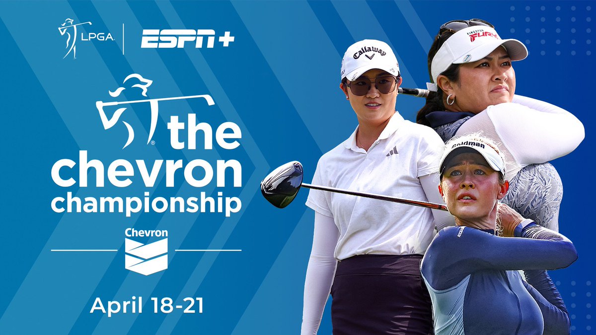 With the stars of the @LPGA in their first major of the season this weekend, golf fans can watch Featured Group coverage of @Chevron_Golf all four days on @ESPNPlus 
lpga.com/news/2024/espn…