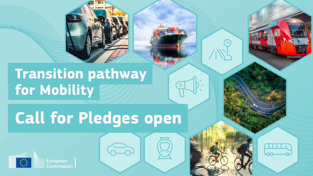 📢Our 🆕 call for pledges aids the transition of EU #Mobility to make it greener, digital, and resilient! 🌱💻 Business, NGO, or public authority committed to #sustainability? Submit your pledge to showcase your efforts. See more & join👉 europa.eu/!Wgwpyh #CleanMobility