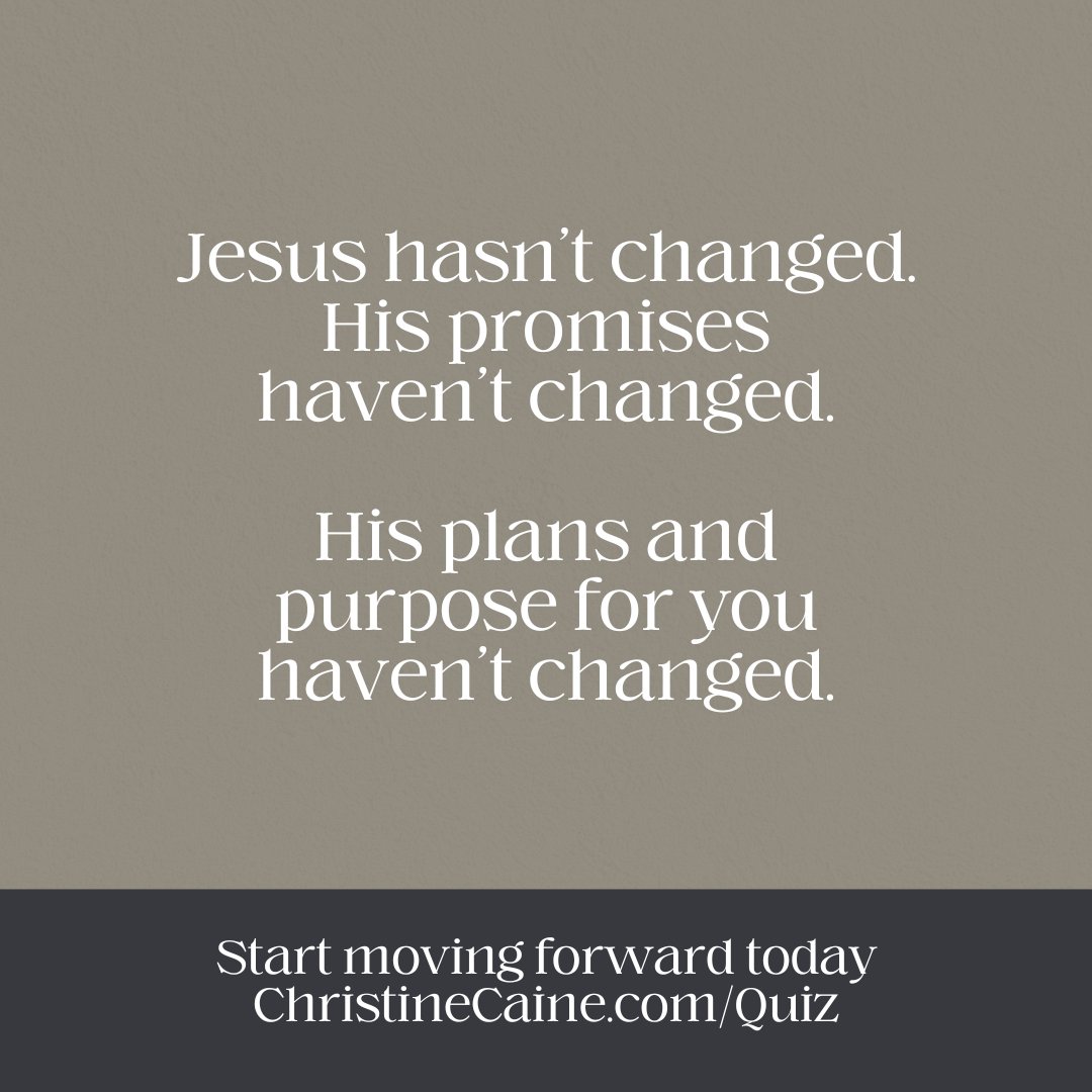 Because of Jesus, we can be the most hope-filled, faith-filled, joy-filled people on the planet. We have to rise up and do something with what we have right where we are, and not just one time, but every day. Move on in bold faith at christinecaine.com/quiz 🤎