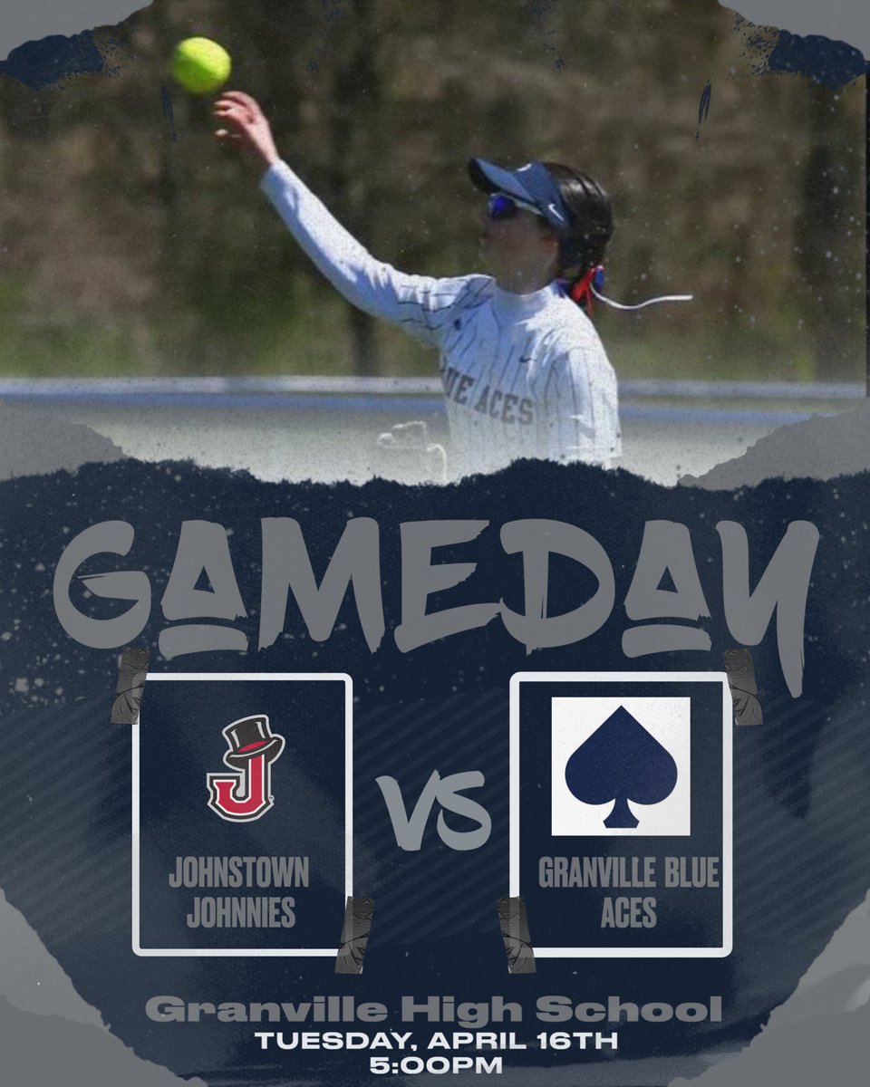 Another beautiful day for softball! Come see your Blue Aces attempt to keep their winning streak alive against Johnstown @ 5pm. Don’t miss out on a chance to support this team at home! #D2BG #LOL