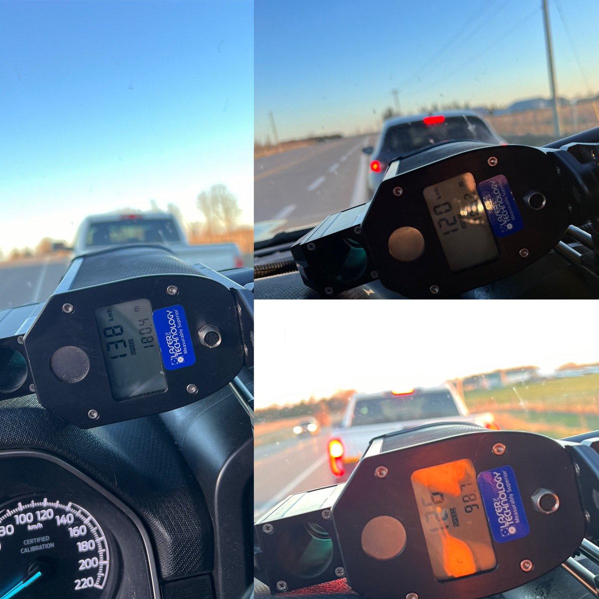Some of our speeders this morning. One of which was stunt driving. Remember, speed is a factor in most major collisions - slow down, drive safe and arrive alive #OneTeam #roadsafety ^bb