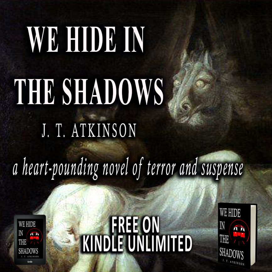 Something's haunting the old cinema that gives you a taste of romance before it takes your eyes. We Hide in the Shadows by J. T. Atkinson, a heart-pounding #thriller of #suspense. #Read first 4 chapters for #FREE here: amazon.com/dp/B09K6SM59D/… #mustread #Kindleunlimited #ebook