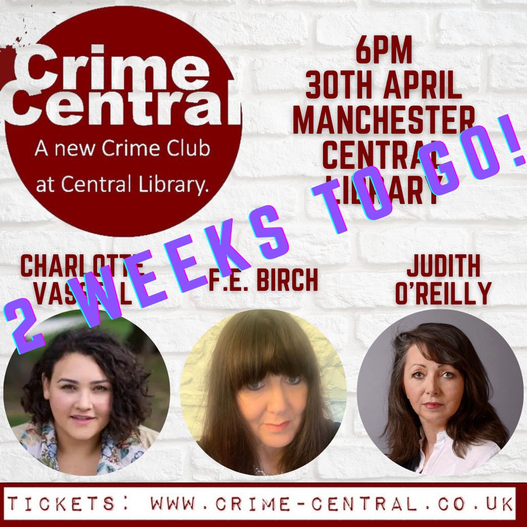 Only 2 weeks to go! We're really looking forward to seeing you there so make sure you've got a ticket 🎟️ @CharlotteVass17 @EffieMerryl @judithoreilly @robparkerauthor @MancLibraries