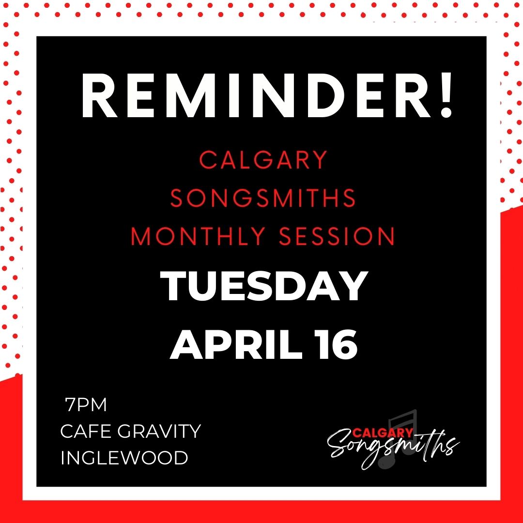 YYCSongsmiths's tweet image. REMINDER!

Tonight is the night! 

We welcome back SOCAN award-winner Joni Delaurier (and friends) with a session on getting your songs from the scratch pad to the sound board. 

#calgarysongwriter #yycsongwriter #abmusic #countrymusicab #albertamusic #calgarymusicians