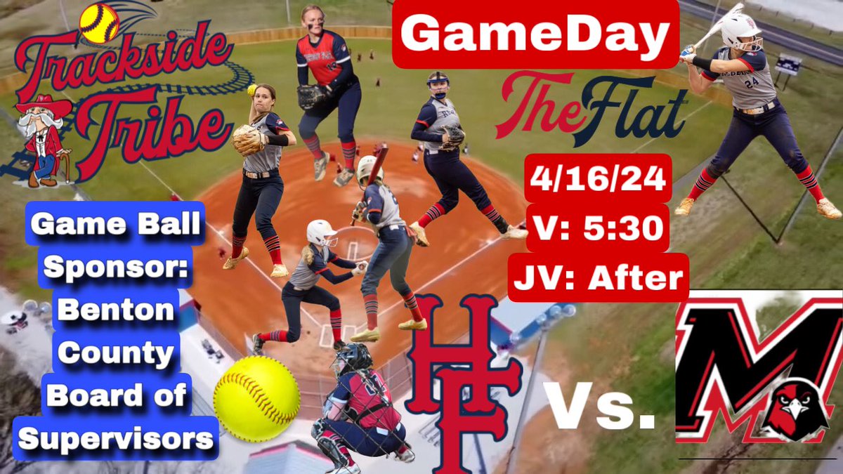 HF_RebsSB's tweet photo. Hickory Flat  Vs. Myrtle tonight on #TheFlat!

#TrackSideTribe🥎🚂 #ComeToTheFlat

@HF_Rebels 
@DillonBarnesDJ 
@SocialSportsMs https://t.co/JTwcUxakBH
