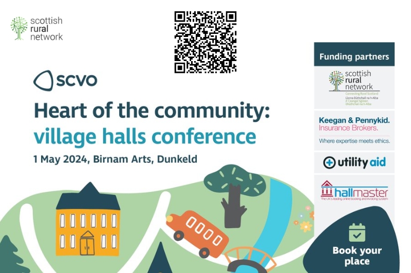 Village halls are often the heart of rural & island communities. We're working with @scvotweet @ScotRuralAction @DTAScot & others to deliver a free conference aimed at supporting communities who are seeking to develop their village hall or community hub⬇️ tinyurl.com/VillageHallCon…