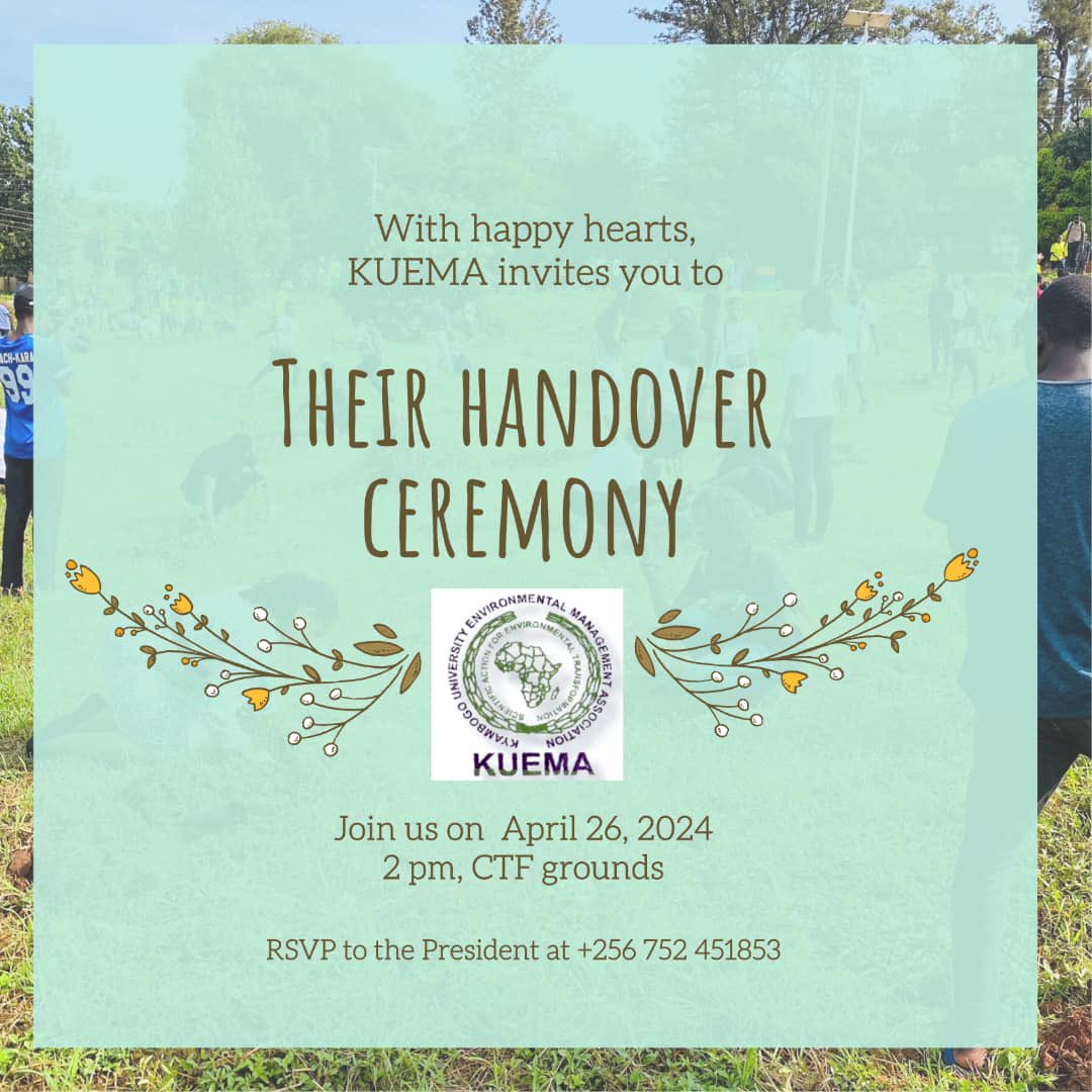 Please join us for a handover party slated for 26th April 2024 at CTF grounds . It will be a wonderful opportunity to reflect on the past and look forward to the future. @kyambogou @nemaug Come one , come all ! 🤗