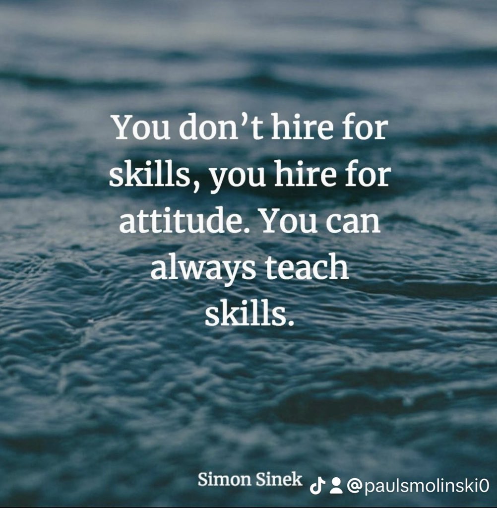 PaulPRSNTS's tweet photo. You donโt hire for skills..
You hire people for attitude.
You can always teach skills.
But you canโt teach attitude..
#PRSNTS #Networkingtip..
#HBBA #Skills #Attitude #Entrepreneurs https://t.co/lOpod27Dhg