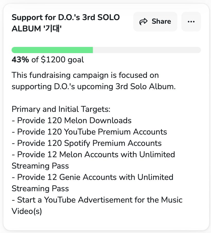 DKSooGlobal's tweet photo. 📣 BLOSSOM FUNDRAISING

We're making slow progress 😢 Let's give it our all to reach our goal before the album release! 💪

►Global Donation https://t.co/pbvokC1hyz

►Local Donation https://t.co/PQzhLBOEkB

#도경수 #디오 @companysoosoo_ https://t.co/ugE3z0E9gr